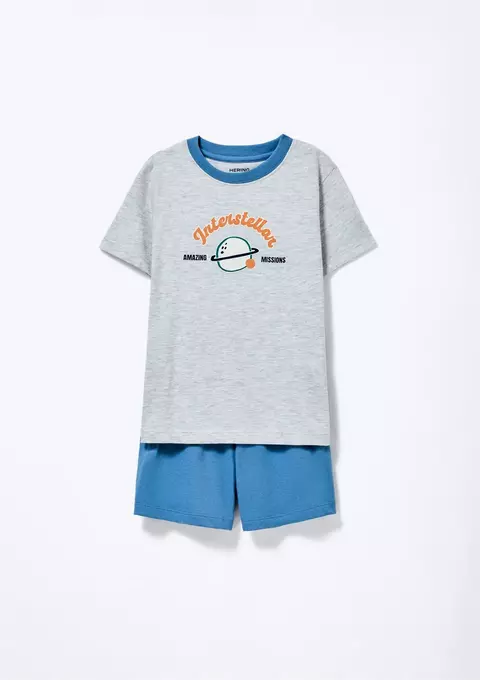 Pijama Infantil Menino Verão Com Estampa