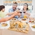 Tabla de Quesos de Bambú y Madera + 4 Cuchillos + 6 Tenedores + Plato de Frutas + Soporte para Cuchillos - comprar en línea