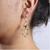 Aretes con Silueta Ovalada de Oro Laminado - MX Limited 