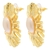 Aretes Sol Brillante de Oro Laminado con Piedra natural tipo Perla en internet