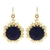 Aretes Centro Piedra Natural Pulida (Negro Esmeraldado) - comprar en línea