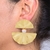 Aretes De Oro Laminado: Doble Abanico Con Perla Cultivada - MX Limited 