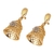 Set Para Dama Campanas Navideñas Chapado En Color Oro en internet