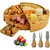 Tabla Para Quesos De Madera De Bambú 4 Capas 3 Cuchillos