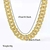 Collar / Cadena Tipo Cubana Dorada con Cristales - MX Limited 