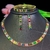 Conjunto / Set Dorado con Cristales tipo Piedras Preciosas