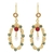 Aretes con Silueta Ovalada de Oro Laminado - comprar en línea