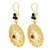 Aretes Flor Circulo Calado Oro Laminado Flor 6 Pétalos en internet