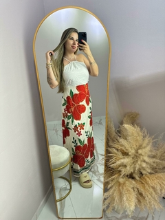 Vestido Branco Florido - loja online