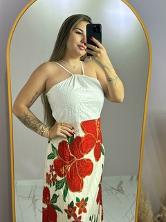 Vestido Branco Florido