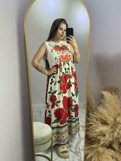 Vestido Branco Florido na internet