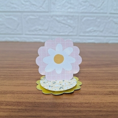 Apliques 3D em Pé Margaridas Rosa e Amarelo - comprar online