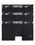 Nike Cueca Masculina Essential Micro Performance Boxer Briefs 3 Pack Preto P