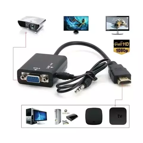 Conector do adaptador do cabo ALFA, HDMI Para Vga, SY P2