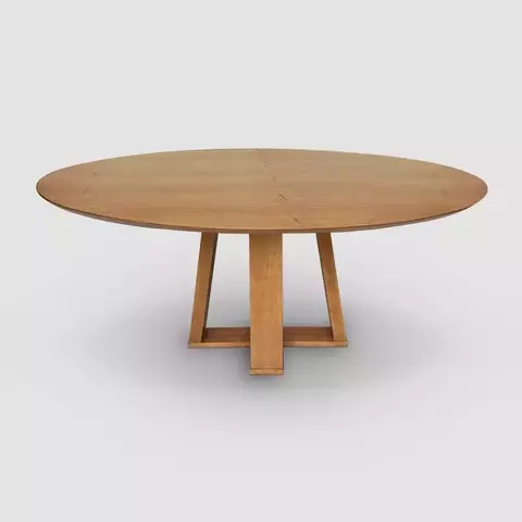 Mesa de Jantar Milena Oval Base Ripada com Tampo Oval