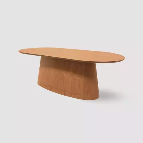 Mesa de Jantar Heloisa Oval Base em Cinamomo