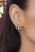 TRIO DE ARGOLINHAS COM ZIRCÔNIA CRISTAL (RÓDIO) - comprar online