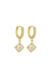 BRINCO DE ARGOLINHA COM FLOR CRAVEJADA (OURO)