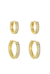 DUPLA DE ARGOLINHAS MINIMALISTAS CRAVEJADAS (OURO)