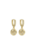 BRINCO ARGOLINHA MEDALHA DE TREVO CRAVEJADO (OURO)