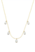 CHOKER COM PINGENTE DE ZIRCÔNIA BAGUETE (OURO E RÓDIO)