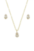 CONJUNTO DE GOTA PEQUENA NO CRISTAL (OURO)