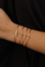 BRACELETE MINIMALISTA COM PEDRA REDONDA TANZANITA (OURO) - comprar online