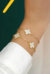 PULSEIRA DE TREVO ESMALTADA PEROLADO (OURO) - comprar online