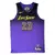 Regata NBA Los Angeles Lakers City Edition 24/25 de LeBron James, com design em degradê roxo e detalhes amarelos, destacando o número 23 e a inscrição "LAKE SHOW".