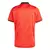 Camisa do Flamengo comemorativa na cor vermelha, vista de costas, com detalhes em preto.