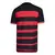 Camisa do Flamengo 24/25, com listras vermelhas e pretas na parte de trás.