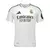 Camisa do Real Madrid 24/25, modelo manto 1, na cor branca com detalhes em preto