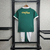 Kit infantil do Palmeiras manto 1 na cor verde, com detalhes em branco e logotipo da Crefisa e Puma.