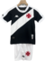 Kit Infantil do Vasco 24/25, composto por camisa preta com faixa branca e calção branco.