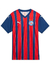 Camisa do Bahia puma torcedor Tricolor 25/26 com listras verticais vermelhas e azuis e logo do clube no peito.