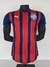 Camisa jogador do Bahia Tricolor-Manto 2 temporada 2025/2026 com listras verticais em azul e vermelho, puma, jogador, player.
