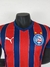 Camisa jogador do Bahia Tricolor-Manto 2 temporada 2025/2026 com listras verticais em azul e vermelho, puma, jogador, player.