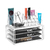 Organizador Porta Maquiagem Acrílico Duplo Batom Pincel 3 Gavetas - comprar online