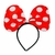 Tiara Arco Fantasia Carnaval Festa Laço de Bolinha Vermelho - comprar online