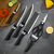 Jogo de Facas Conjunto 8 Peças Aço Inox Garra Tesoura Cozinha