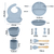 Kit Prato Infantil Silicone Copo Talher Babador Tigela