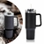 Copo Térmico Aço Inox 1200ml Caneca C/ Alça Canudo Água Gelada Quente - comprar online