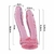 Dildo Duplo Realístico Transparente Silicone Com Ventosa 17cm - comprar online