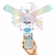 Lâmpada Formato Ventilador 4 Paletas Luzes RGB E Bluetooth 36w