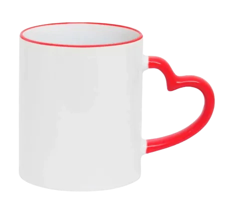 Caneca Alça Coração colorida Para Personalizar - comprar online