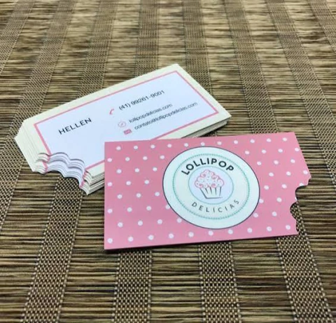 1.000 Cartão de Visita corte especial 88x48mm - 4x4 cor