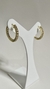 Brinco argola strass