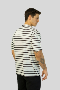 REMERA OVER RAYADA
