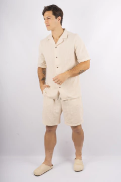 BERMUDA LINO LABRADO - La Vasca Jeans