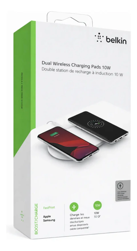 Base De Carga Inalámbrica Belkin Quick Charge Dual 10w Qi
